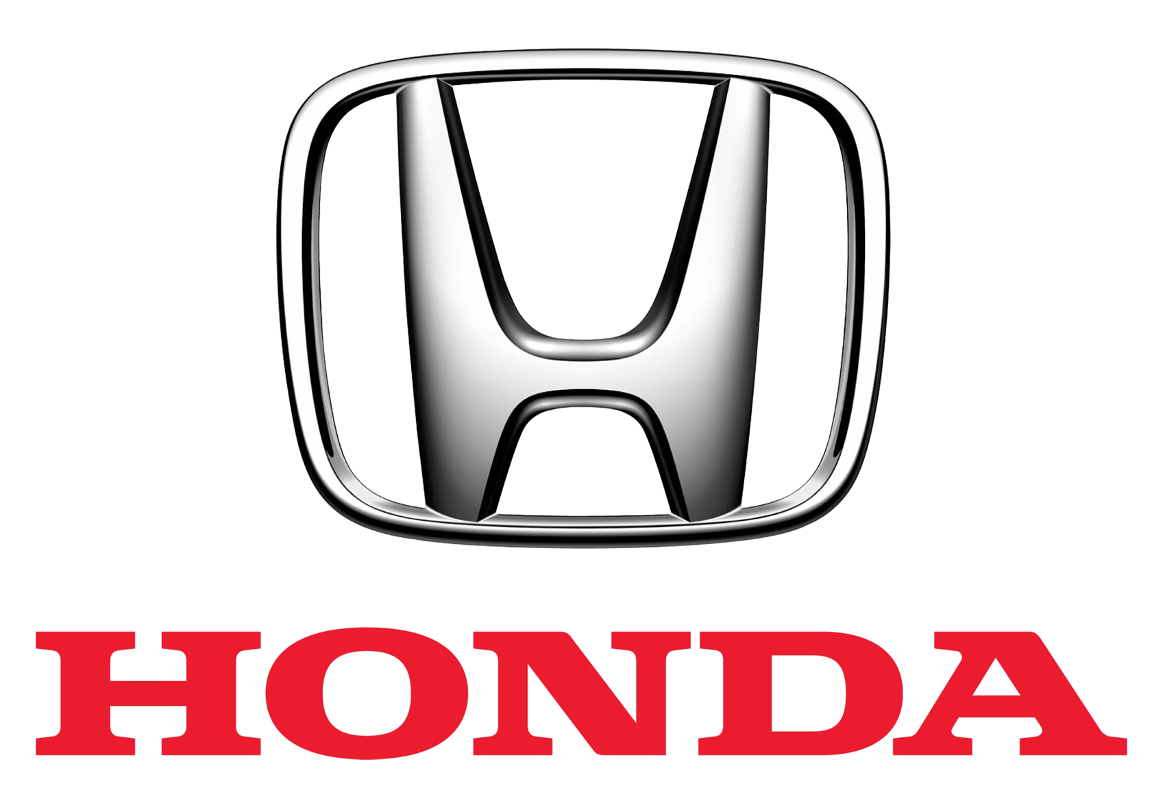 Honda Logo - The Letter H inside a square, with the word Honda below.