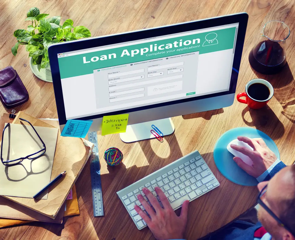 Loan Application On Computer Monitor