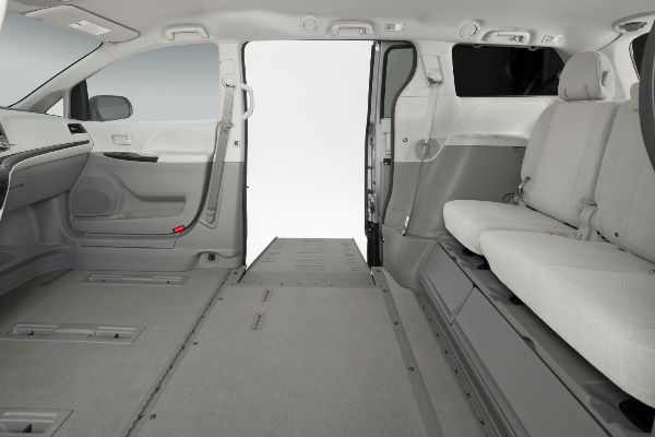 inside a wheelchair accessible van